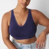 Full Coverage Bras^Lane Bryant Acid Wash Seamless Bralette Navy