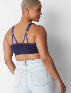 Full Coverage Bras^Lane Bryant Acid Wash Seamless Bralette Navy