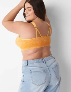 Full Coverage Bras^Lane Bryant Acid Wash Seamless Bralette Artisan's Gold