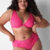 Sexy Panties^Lane Bryant Allover Lace Cheeky Panty Pink Glow