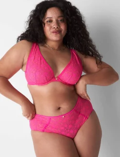 Cheeky Panties^Lane Bryant Allover Lace Cheeky Panty Pink Glow