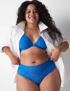 Cheeky Panties^Lane Bryant Allover Lace Cheeky Panty Electric Blue