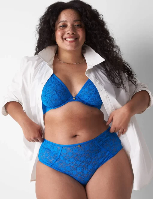 Cheeky Panties^Lane Bryant Allover Lace Cheeky Panty Electric Blue