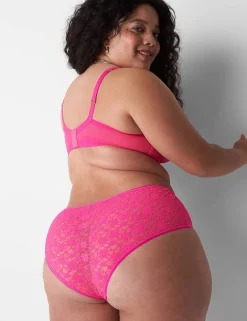 Cheeky Panties^Lane Bryant Allover Lace Cheeky Panty Pink Glow