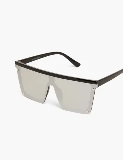 Sunglasses^Lane Bryant And Silver Shields With Silve Black