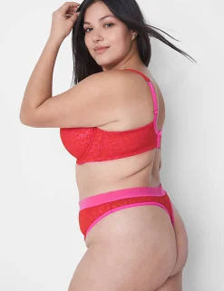 Sexy Panties^Lane Bryant Animal Lace High-Waist Ultra High-Leg Thong Adrenaline Rush