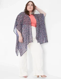 Cardigans^Lane Bryant Basic Chiffon Overpiece 1125308 Mia Floral