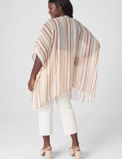 Shirts & Blouses^Lane Bryant Basic Chiffon Overpiece 1125308 Kat Stripe