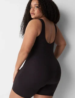 Sleep Separates^Lane Bryant Bike Short Onesie Black