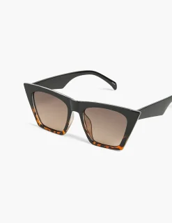 Sunglasses^Lane Bryant Black And Tort Gradient Dramatic Pl Natural Tortoise