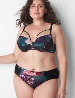 F To K Cups^Lane Bryant Boost Balconette Bra Splendid Floral