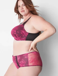Sexy Bras^Lane Bryant Boost Balconette Bra Pink Yarrow
