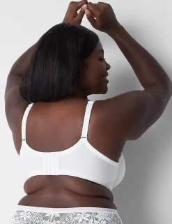 Underwire Bras^Lane Bryant Boost Plunge Bra With Lace Bright White