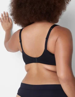 Underwire Bras^Lane Bryant Boost Plunge Bra With Lace Black
