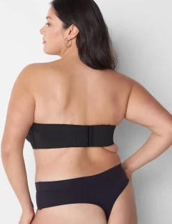 Underwire Bras^Lane Bryant Boost Strapless Bra With Lace Black