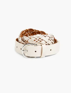 Belts^Lane Bryant Braided Faux-Leather Belt Ivory Rose
