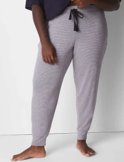 Sleep Separates^Lane Bryant Brushed Jersey Jogger Quiet Shade Stripes