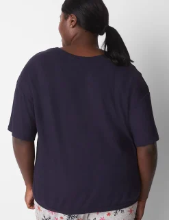 Sleep Separates^Lane Bryant Brushed Jersey Short-Sleeve Top Rise And Shine