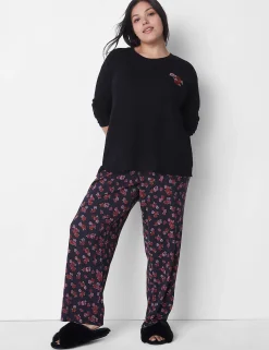 Sleep Separates^Lane Bryant Brushed Jersey Sleep Tee Roses