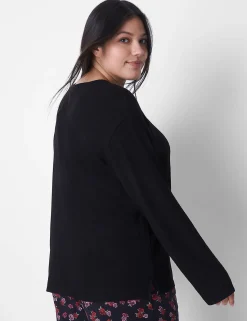Sleep Separates^Lane Bryant Brushed Jersey Sleep Tee Roses
