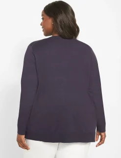 Sweaters^Lane Bryant Button-Front Cardigan Night Sky