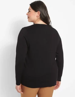 Sweaters^Lane Bryant Button-Front Cardigan Black