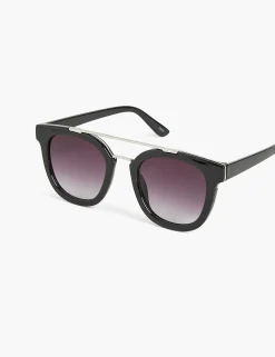 Sunglasses^Lane Bryant Cat Eye Plastic Aviator Black
