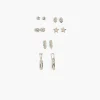 Whimsy^Lane Bryant Celestial Stud Earrings 6 Pack Silver