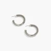 Earrings^Lane Bryant Chain Hoop Earrings Silver