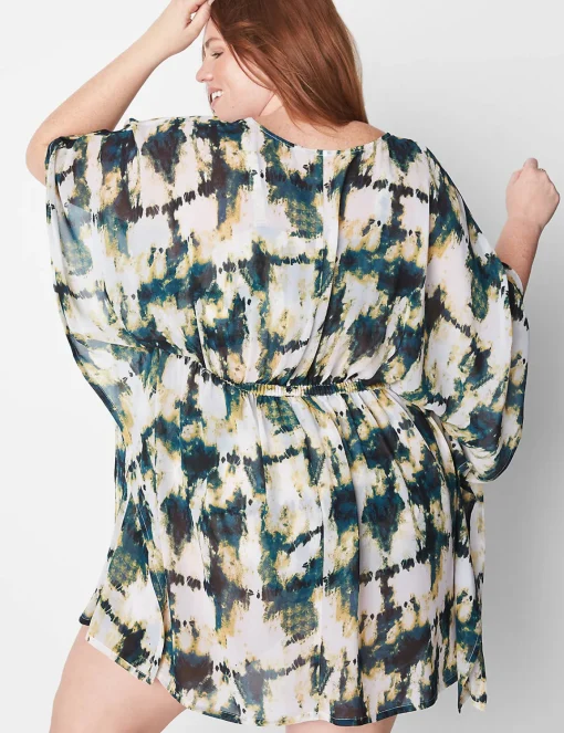 Swim Cover Ups^Lane Bryant Chiffon Dolman Cover-Up Pebbles