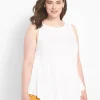 Knit Tops^Lane Bryant Classic Boat-Neck Max Swing Tunic White
