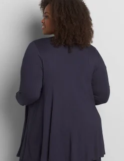 Cardigans^Lane Bryant Classic Open-Front Fit & Flare Overpiece Night Sky