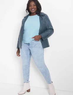 Knit Tops^Lane Bryant Classic Raglan-Sleeve Sweatshirt Tee Aquifer