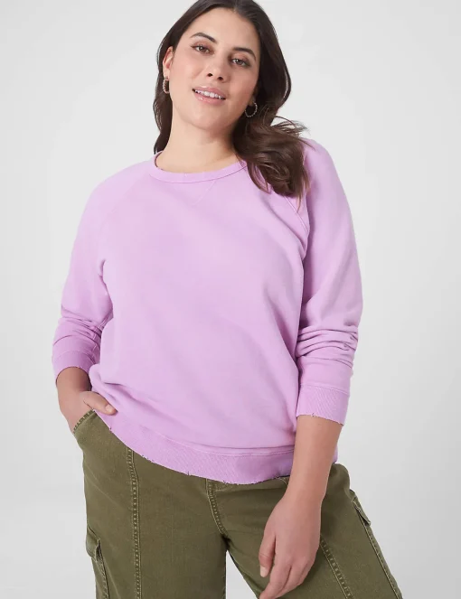 Knit Tops^Lane Bryant Classic Raglan-Sleeve Sweatshirt Tee First Bloom