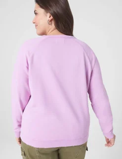 Knit Tops^Lane Bryant Classic Raglan-Sleeve Sweatshirt Tee First Bloom