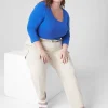Knit Tops^Lane Bryant Classic 3/4-Sleeve Scoop-Neck Tee Beaucoup Blue