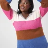 Sweaters^Lane Bryant Classic V-Neck Tunic Pullover Sweater Fall Stripe