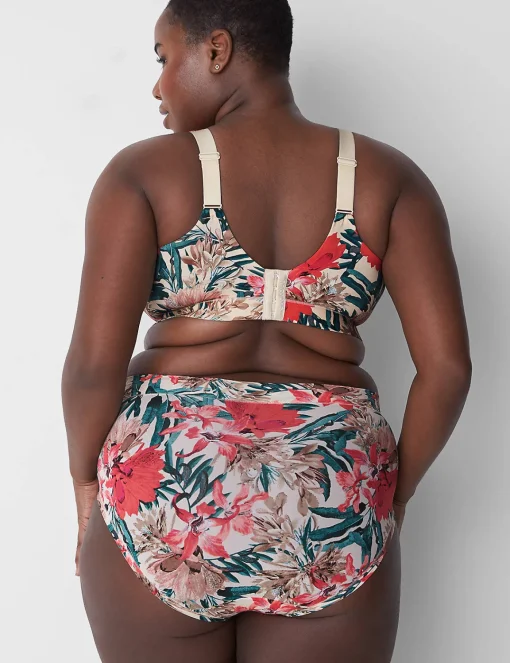 Brief Panties^Lane Bryant Comfort Bliss Full Brief Panty Tropical Garden Sand Dollar
