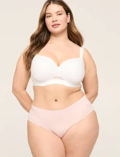 F To K Cups^Lane Bryant Comfort Bliss Lightly Lined Balconette Bra Bright White