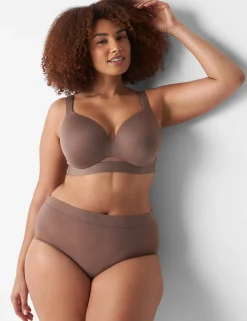 F To K Cups^Lane Bryant Comfort Bliss Lightly Lined Full Coverage Bra Deep Taupe
