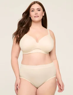 F To K Cups^Lane Bryant Comfort Bliss Lightly Lined Full Coverage Bra Sand Dollar