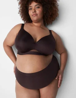 Underwire Bras^Lane Bryant Comfort Bliss Lightly Lined Full Coverage Bra Chocolate Plum