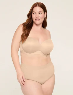 Underwire Bras^Lane Bryant Comfort Bliss Lightly Lined Strapless Bra Cafe