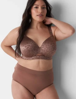 Underwire Bras^Lane Bryant Comfort Bliss Lightly Lined Full Coverage Bra Shine Animal Myristica