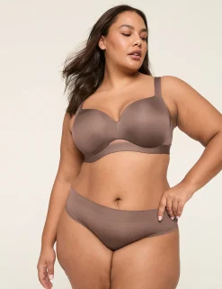 Balconette Bras^Lane Bryant Comfort Bliss Lightly Lined Balconette Bra Deep Taupe