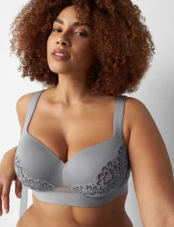 F To K Cups^Lane Bryant Comfort Bliss Lightly Lined Balconette Bra Alloy