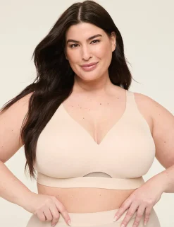 Full Coverage Bras^Lane Bryant Comfort Bliss Lightly Lined No-Wire Bra Sand Dollar
