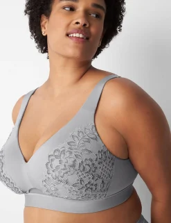 Full Coverage Bras^Lane Bryant Comfort Bliss Lightly Lined No-Wire Bra Alloy