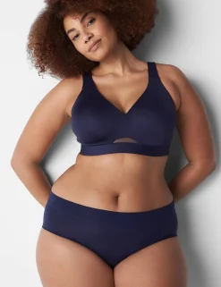 Full Coverage Bras^Lane Bryant Comfort Bliss Lightly Lined No-Wire Bra Maritime Blue