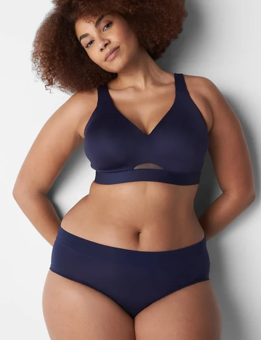 Full Coverage Bras^Lane Bryant Comfort Bliss Lightly Lined No-Wire Bra Maritime Blue